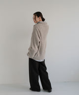 襟付きポロニットカーディガン