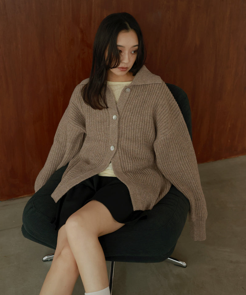 美品✨24モデル　セオリー　ポロニットカーディガン　メリノキャメロン　ブラック 襟付きポロニットカーディガン – hellam