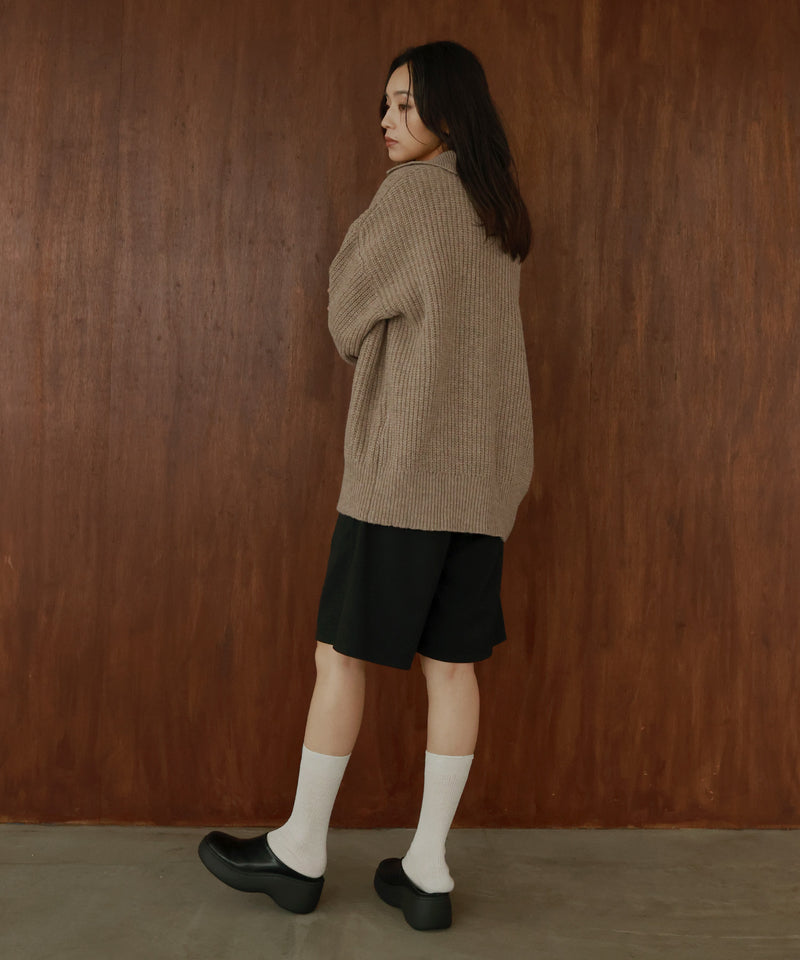 襟付きポロニットカーディガン – hellam