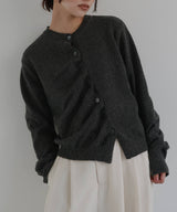 フロントギャザーニットカーディガン