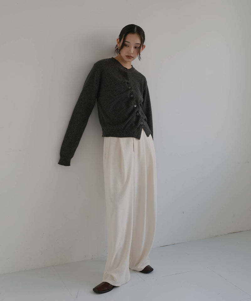 フロントギャザーニットカーディガン