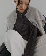 フロントギャザーニットカーディガン