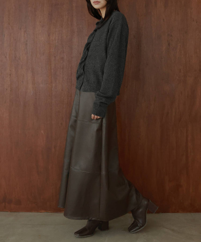 フロントギャザーニットカーディガン