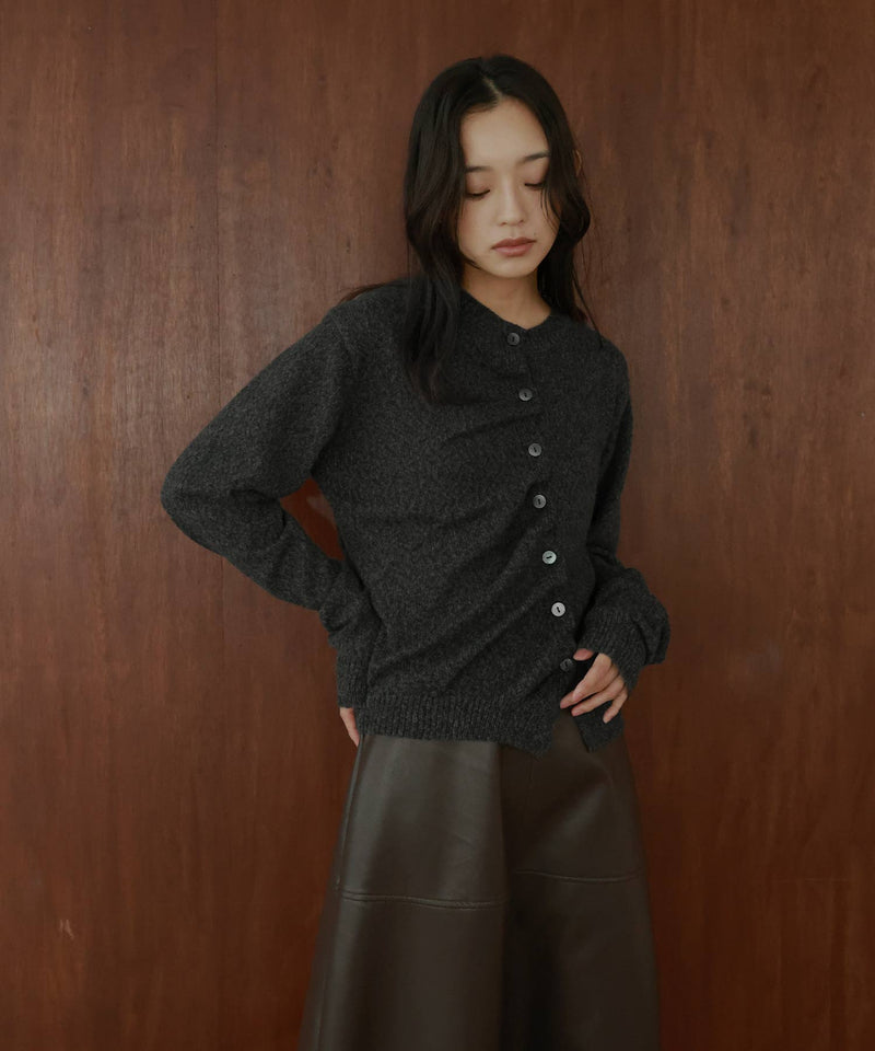 フロントギャザーニットカーディガン