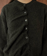 フロントギャザーニットカーディガン