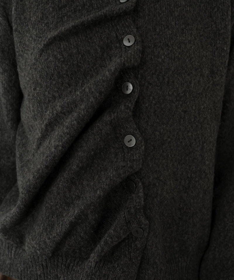 フロントギャザーニットカーディガン