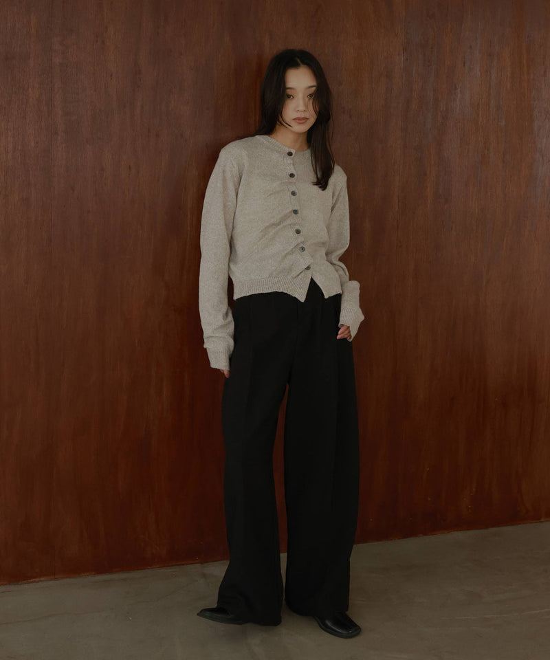 フロントギャザーニットカーディガン