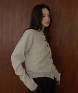 フロントギャザーニットカーディガン