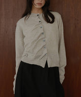 フロントギャザーニットカーディガン