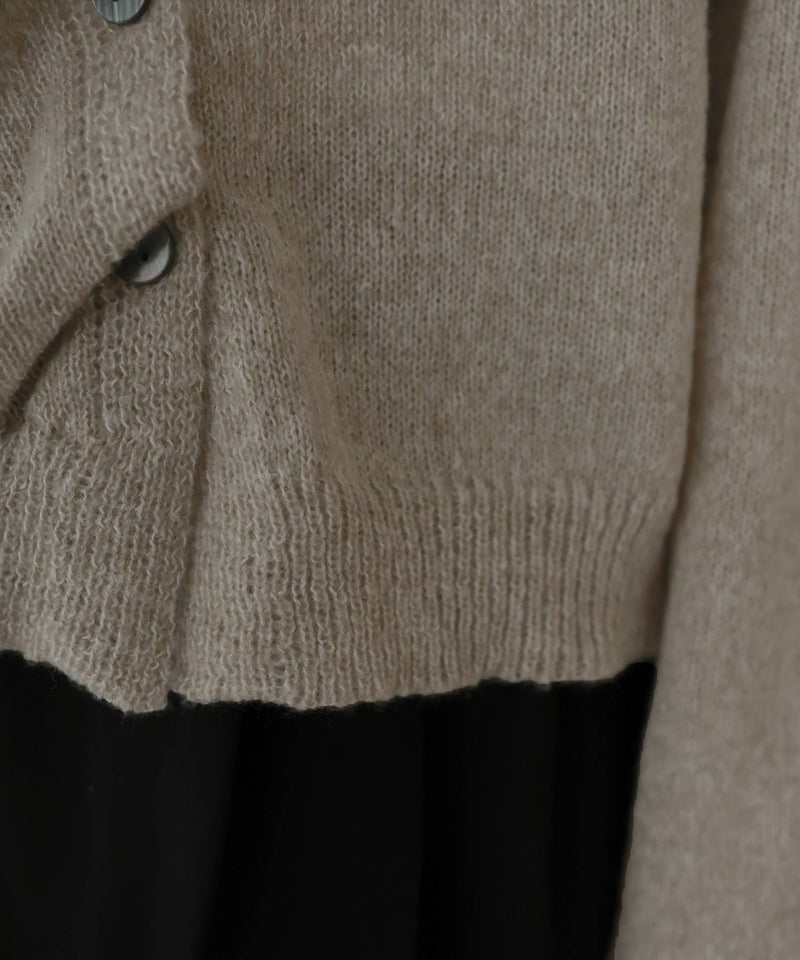 フロントギャザーニットカーディガン