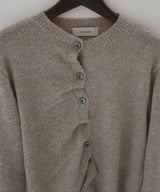 フロントギャザーニットカーディガン