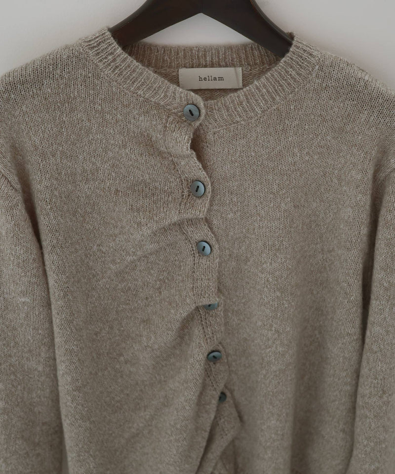 フロントギャザーニットカーディガン