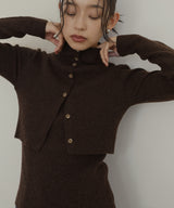 【12月上旬入荷】レイヤード風デザインニットプルオーバー