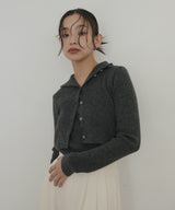 【12月上旬入荷】レイヤード風デザインニットプルオーバー