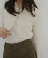 【12月上旬入荷】レイヤード風デザインニットプルオーバー