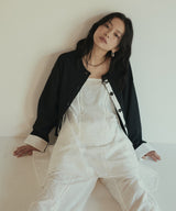 シャツ切り替えカーディガン