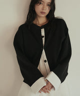 シャツ切り替えカーディガン