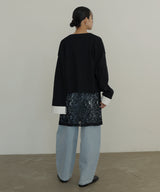 シャツ切り替えカーディガン