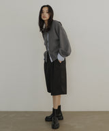 シャツ切り替えカーディガン