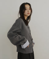 シャツ切り替えカーディガン