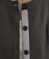 シャツ切り替えカーディガン