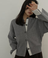 シャツ切り替えカーディガン