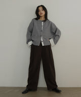 シャツ切り替えカーディガン