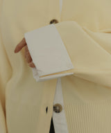 シャツ切り替えカーディガン