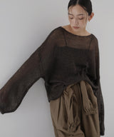 透かし編みルーズニット