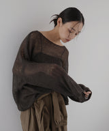 透かし編みルーズニット