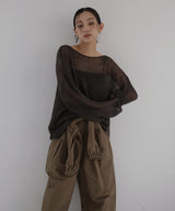 透かし編みルーズニット