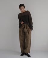 透かし編みルーズニット