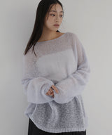 透かし編みルーズニット