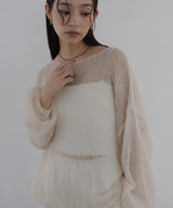 透かし編みルーズニット