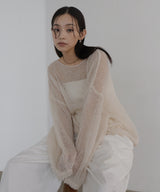 透かし編みルーズニット