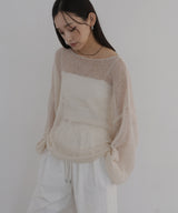 透かし編みルーズニット