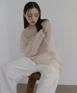 透かし編みルーズニット