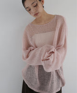 透かし編みルーズニット