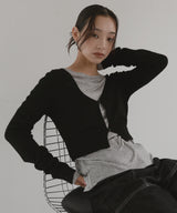 【12月中旬予約商品】ショートニットカーディガン