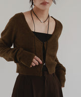 【12月中旬予約商品】ショートニットカーディガン