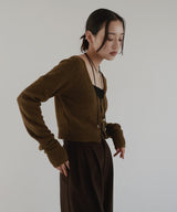 【12月中旬予約商品】ショートニットカーディガン