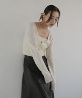 【12月中旬予約商品】ショートニットカーディガン