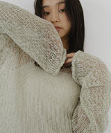 透かし編みショートニット