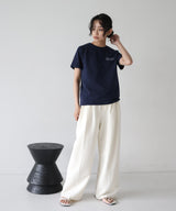 配色刺繍ロゴTシャツ