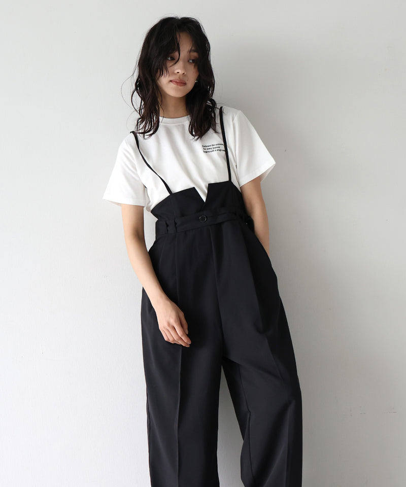 配色刺繍ロゴTシャツ