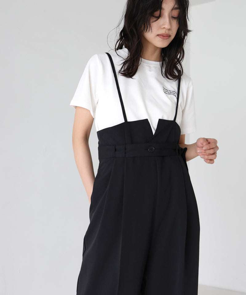 配色刺繍ロゴTシャツ