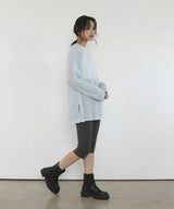 ストレッチ素材 配色カプリパンツ