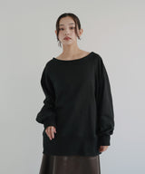 ボートネックワイドスウェット