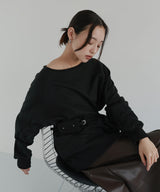 ボートネックワイドスウェット