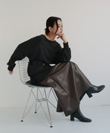 ボートネックワイドスウェット